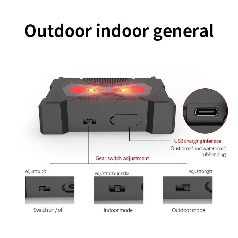 Nuevo repelente solar Electronic Ultrasonic Animal Repeller impermeable al aire libre jardín de jardín de ratón de ratón de ratón de ratón para perros