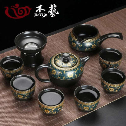Upscale Tea Sets Ceramic Kung Fu Teaset Teacup Porcelain Service Gaiwan Tea Cups Mug of Tea Ceremony Teapot