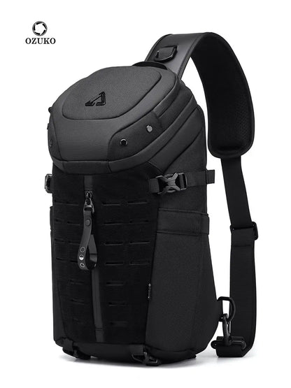Ozuko hrudní taška pro muže vodotěsné USB Man Crossbody Bag Anti-krádež krátký cestovní messenger Sling Módní návrhářka hrudní taška
