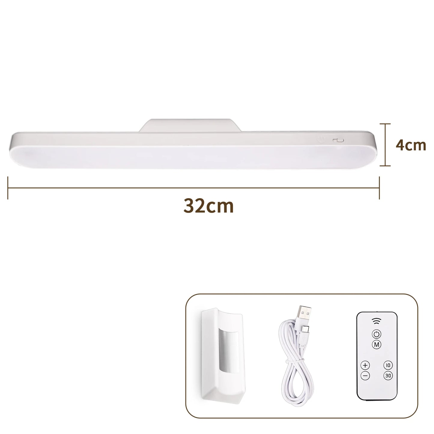 LED Desk Lamp Hanging Magnetic Stepless Dimming LED Night Light USB Rechargeable Bedroom Light Cabinet Closet Reading Night Lamp