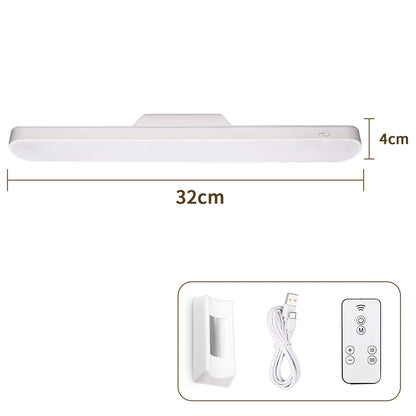 LED Desk Lamp Hanging Magnetic Stepless Dimming LED Night Light USB Rechargeable Bedroom Light Cabinet Closet Reading Night Lamp