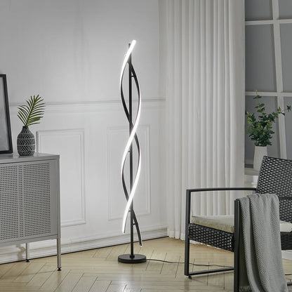 Black 60W Modern LED Floor Lamp for Living Room