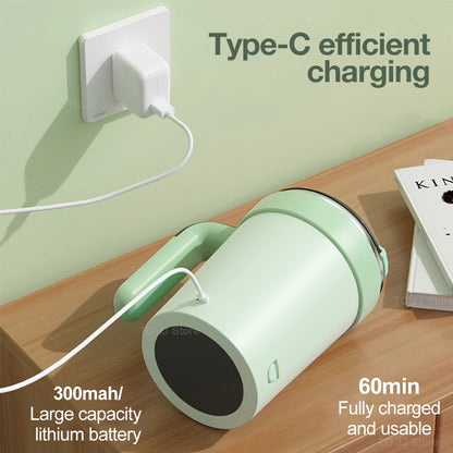 Automatic Stirring Cup Rechargeable Magnetic Mixer Electric Stirring Mugs Stainless Steel Coffee Mug Rotating Magnetic Tumbler