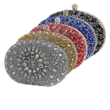 Dámska taška Módna módna slnečnica Vykladané diamantové banketové ručné šaty šaty večerné tašky