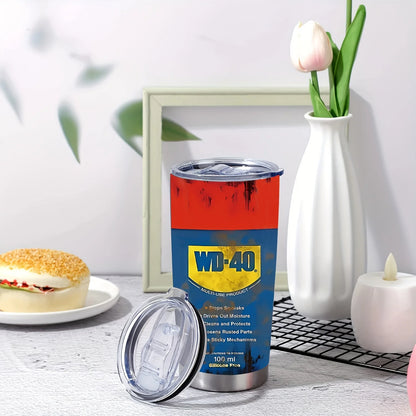 20oz Insulated Stainless Steel Tumbler with Lid - Double-Walled, Reusable Water Bottle for All Seasons, Ideal Outdoor Travel Acc