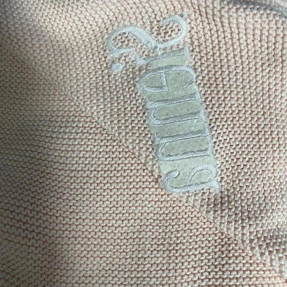 Clanta de malha de algodão Nome bordado personalizado bebê menino menino menina cobertor macio de chá de bebê de bebê respirável