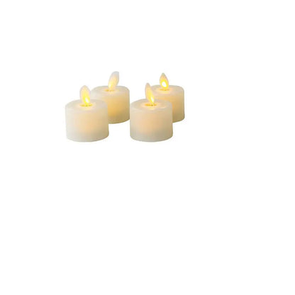 4 of 6 flameless Moving Wick -kaarsen met afstandsbediening realistische kerstkerk bruiloft nep elektronische kaars led bruiloft