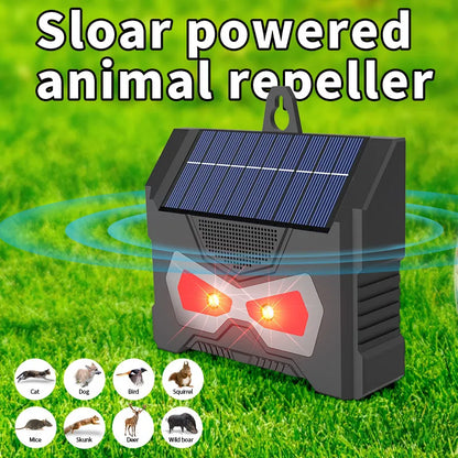 Nuevo repelente solar Electronic Ultrasonic Animal Repeller impermeable al aire libre jardín de jardín de ratón de ratón de ratón de ratón para perros