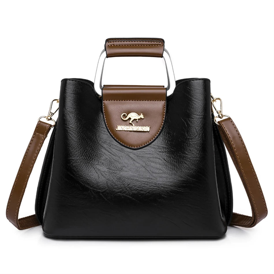 Sacs à main de créateur de luxe pour femmes 2024 Femelle en cuir d'huile de marque Épaule cross-body messager sac fourre-tout petit sac de mode