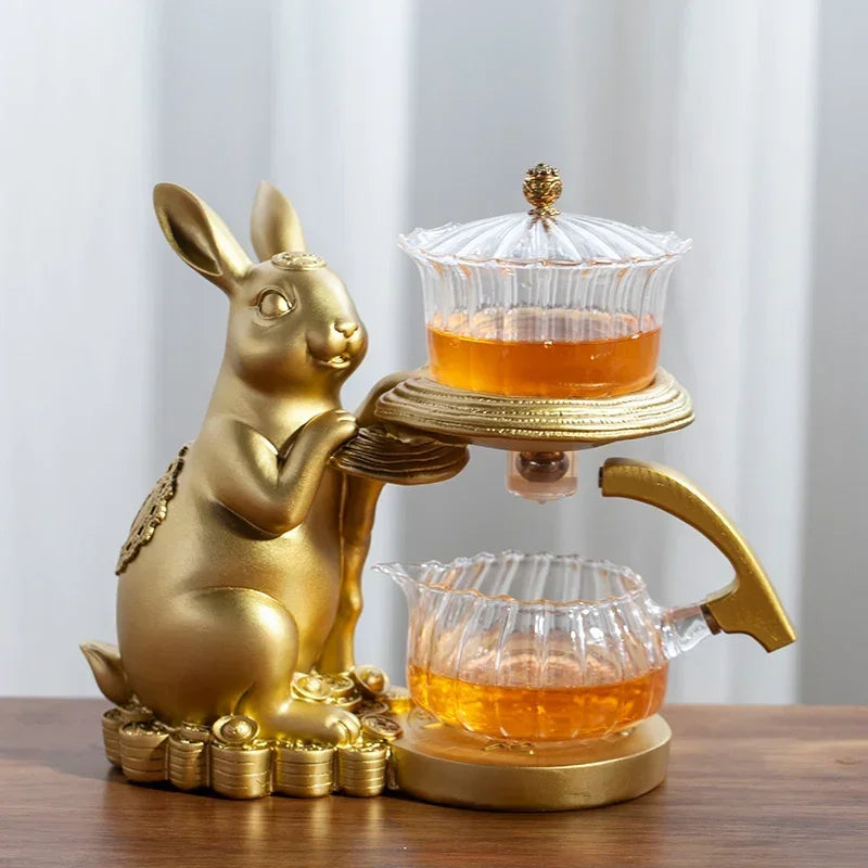 Heat-resistant Glass Teapot Holder Base Tea infusers Tea Ware Automatic Tea Set  Making  Kungfu Teapot