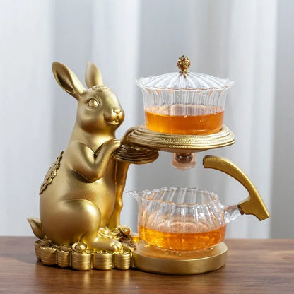 Heat-resistant Glass Teapot Holder Base Tea infusers Tea Ware Automatic Tea Set  Making  Kungfu Teapot