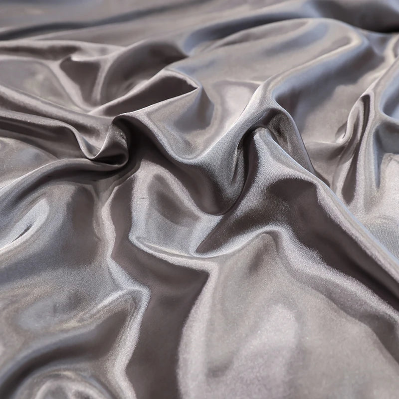 Satin silke sengelinneder til sommer almindeligt fladt ark til dobbeltseng tvilling/fuld/dronning/konge størrelse sengelinned (pillowcase har brug for ordre)
