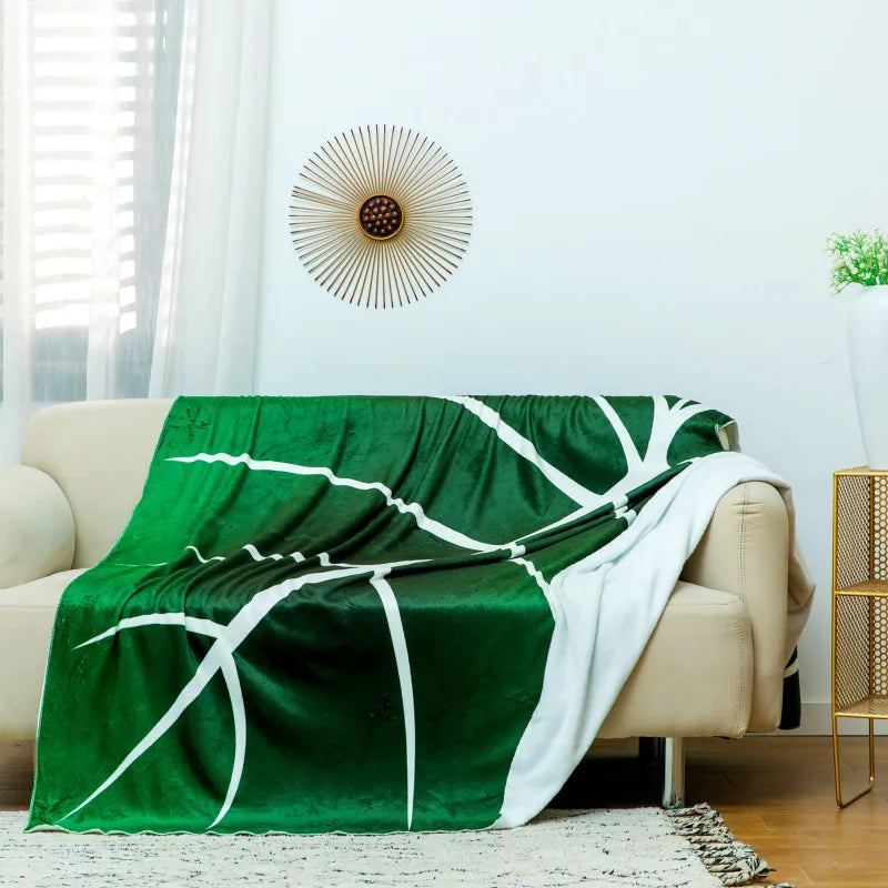 Topla pahuljasta deka za odrasle super mekana divovski listni pokrivač za krevet kauč Gloriosum biljka pokrivač dekor home bacanje ručnika cobertor
