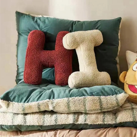 INS Nordic English Letters Pillow Sofa Pude Bed kast Puder Rekvisitter Børn Legetøj Undervisning Ord Game Living Room Decoration