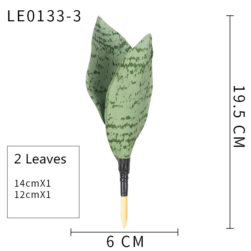 21CM-68CMArtificial Tiger Piran Plants Tropical Plastic Long Leaves Flower Arrangement Material Hotel Office Desktop Home Deco