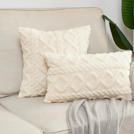 Tyynyliina koristeelliset kodin tyynyt valkoinen vaaleanpunainen retro fluffy pehmeä heitto tyynypäällyste sohva sohvatyynyn kansi 45x45 tyynyn halaukset