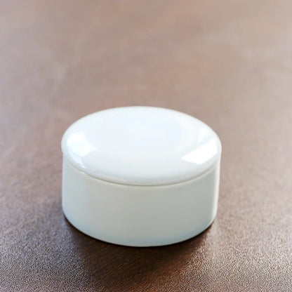 simple round ceramic jewelry storage box jewelry jar makeup box