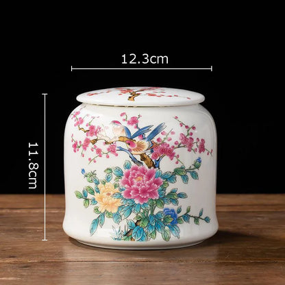 Blue and White Porcelain Tea Canister Ceramic Tea Organizer Box Storage Jars Desk Decoration Tea Jar Coffee Container Tea Caddy