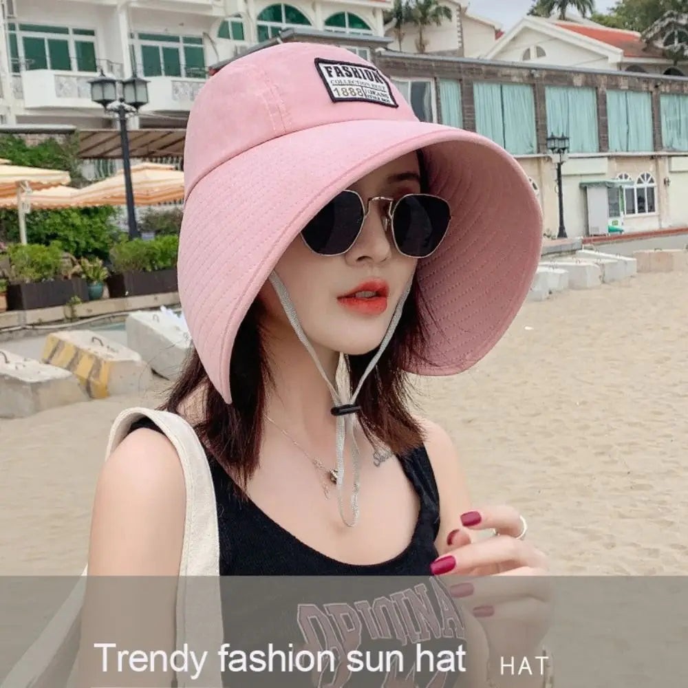 Protection UV Femme Chapeau à la mode Visor Big Brim Protection solaire Casque