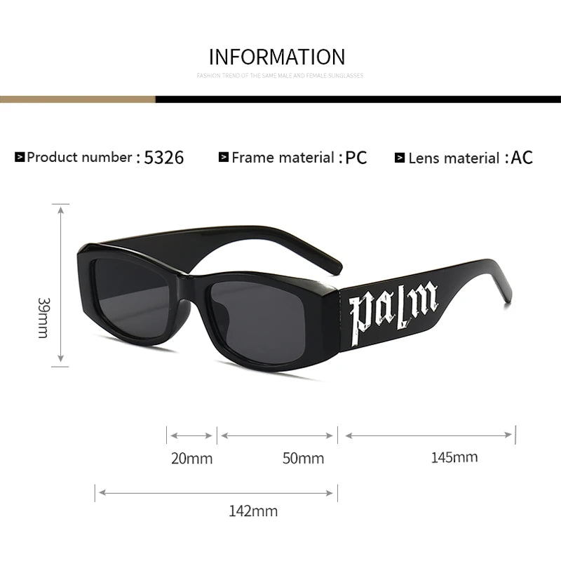 Retro liten ramme firkantet solbriller Kvinner Luksusmerke Design Hip Hop Punk Sun Glasses Men Bar Party Eyewear UV400 Gafas de Sol