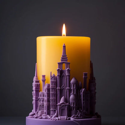 3D Castle Silicone Candle Mold Fairy House Building Soap Resin Gips Maakgereedschap Cake Decor Molds Bruiloft Verjaardag Crafts Geschenk