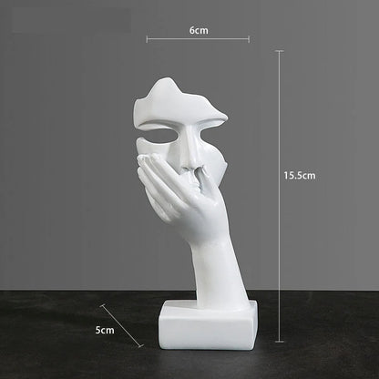 Resin Abstract Mask Statues European Miniature Figurines for Interior Home Office Study Desktop Figure Ornament Decor Gift