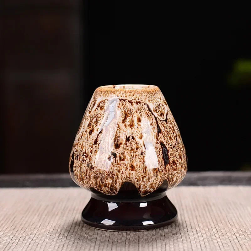 Japanese Ceramic Matcha Green Tea Chasen Holder Stand Bowl Bamboo Whisk Grinder Brushes Tea Tools Holder Tea Accessories Teaware