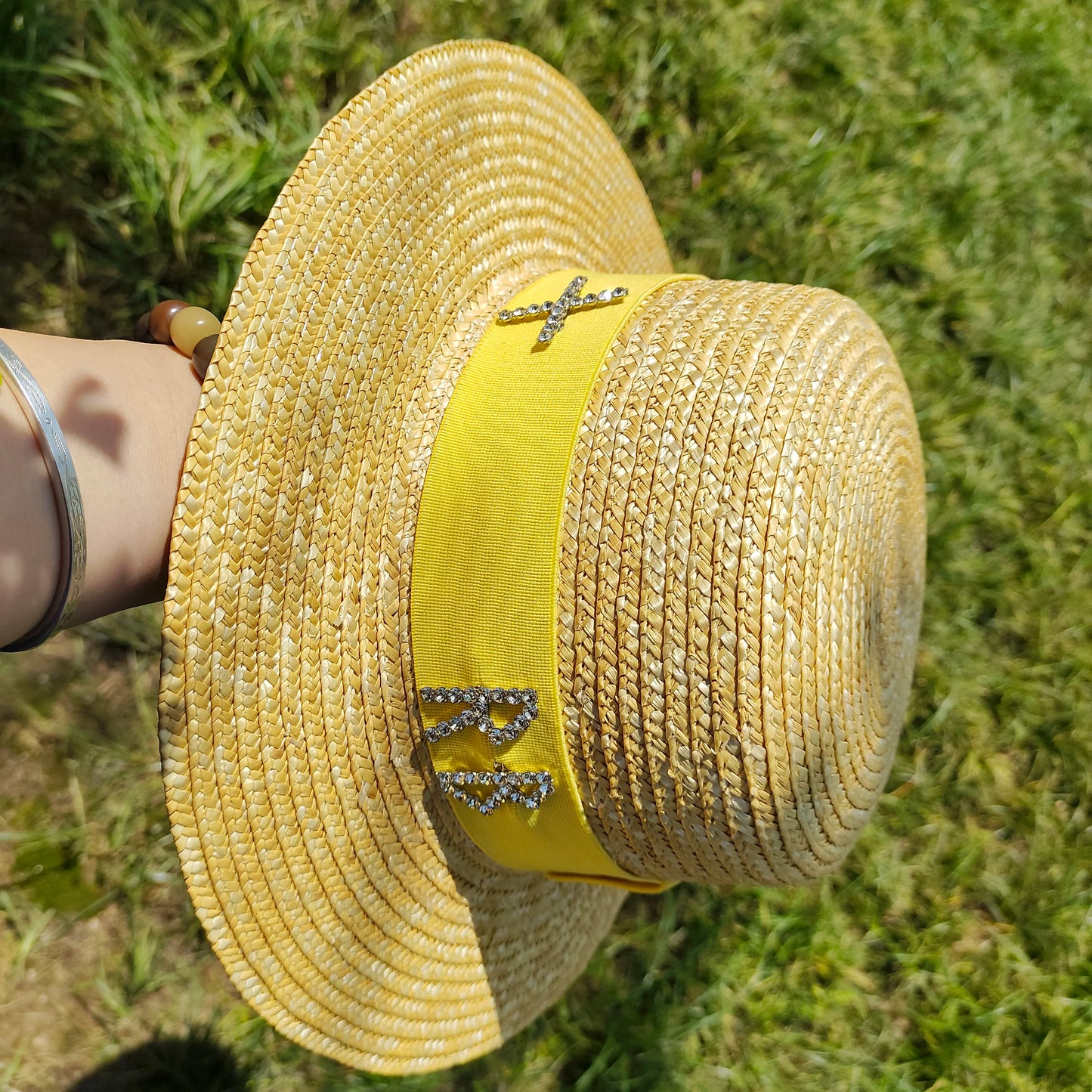 Summer Parent-child Wheat Straw Straw Straw Hat Sunshade Sun Hat Women’s and Children's Straw Hat Fashion Color Matching