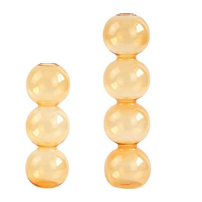 1pc Japanese Ornaments Nordic Living Room Simple Creative Spherical Small Flower Vases Stained Bubble Glass Vase Home Decoration