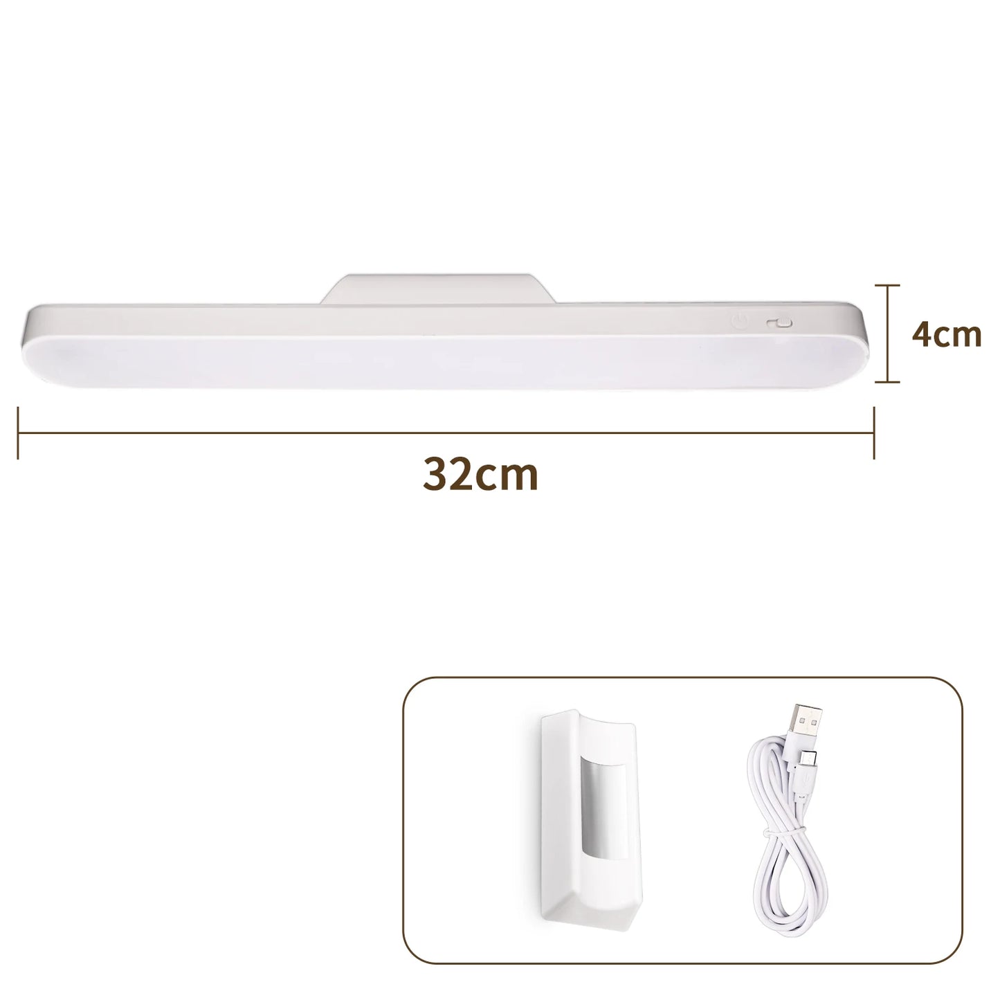 LED Desk Lamp Hanging Magnetic Stepless Dimming LED Night Light USB Rechargeable Bedroom Light Cabinet Closet Reading Night Lamp
