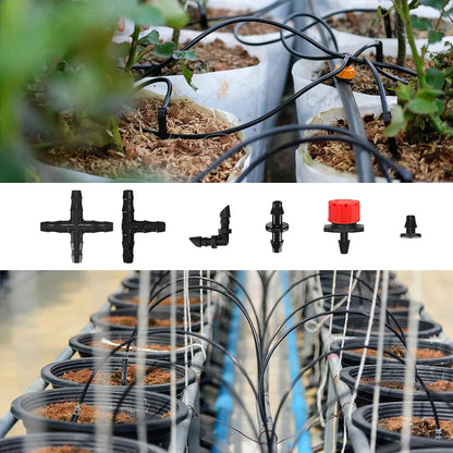 Connectores farpados de 50 pcs Acessórios para irrigação de irrigação por gotejamento conectores farpados de 4/7 mm