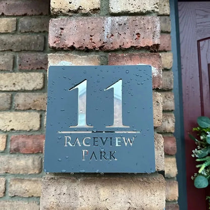 Numri i Shtëpisë Akrilike e Personalizuar Matt Numrat e Shtëpive Moderne të Zeza Sign
