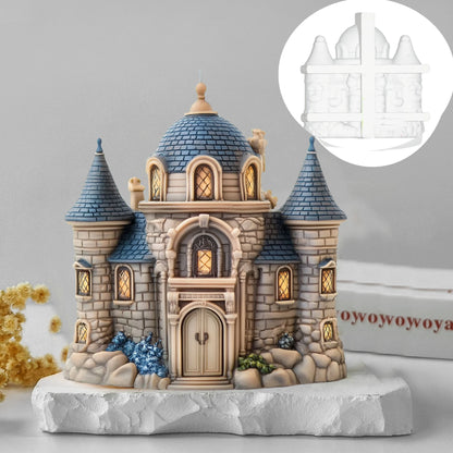 DIY Castle shaped Candle Silicone Mold House Candle Mould European style Villa Dome House Castle Resin Concrete Gypsum Molds