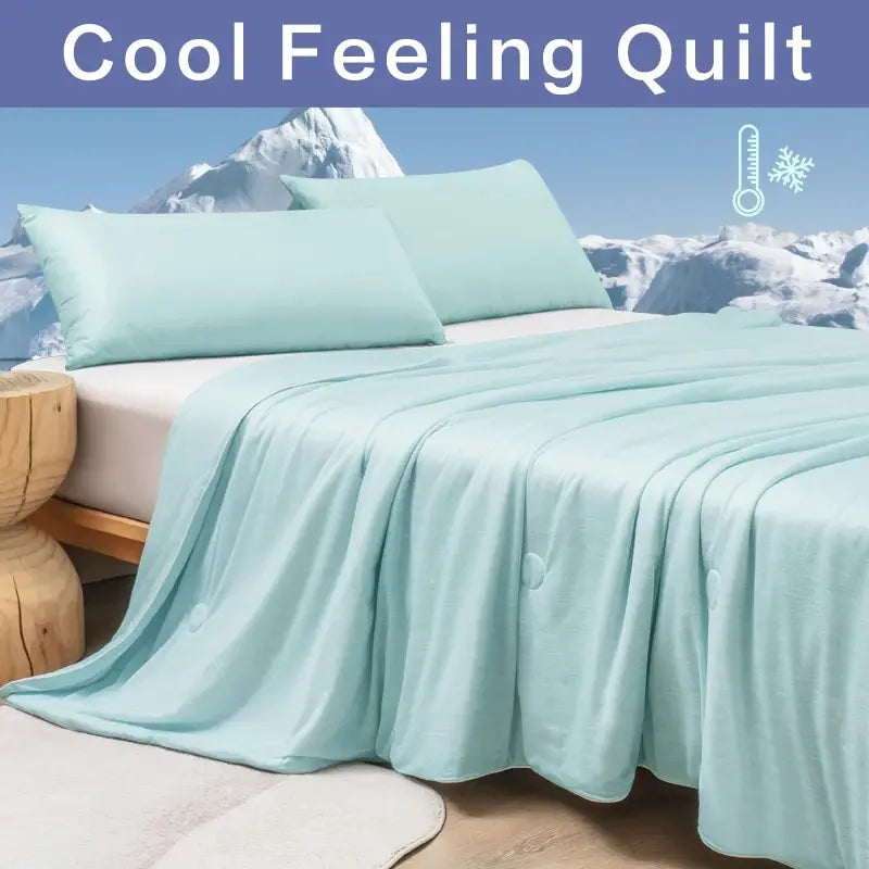 Cobertores de resfriamento de ar condicionado liso edredom de verão colcha de verão de fibra de fibra de fibra de fibra de fibra de pele respirável
