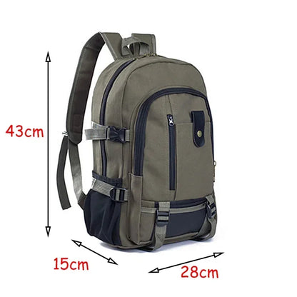 Venkovní cestovní kempová taška počítačová taška na horolezecké tašky s velkou kapacitou batoh pro muže Canvas High School batohy
