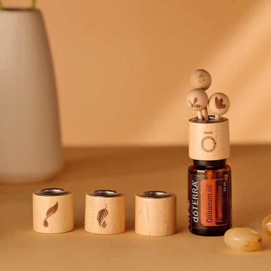 Víko dřevěné koule pro láhev éterického oleje vůně vůní aromaterapie Rattan Reed holí víko DIY