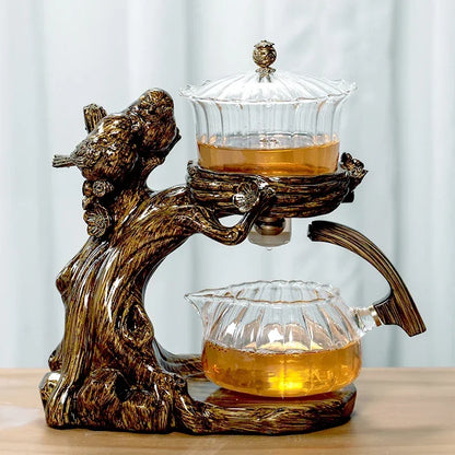 Heat-resistant Glass Teapot Holder Base Tea infusers Tea Ware Automatic Tea Set  Making  Kungfu Teapot