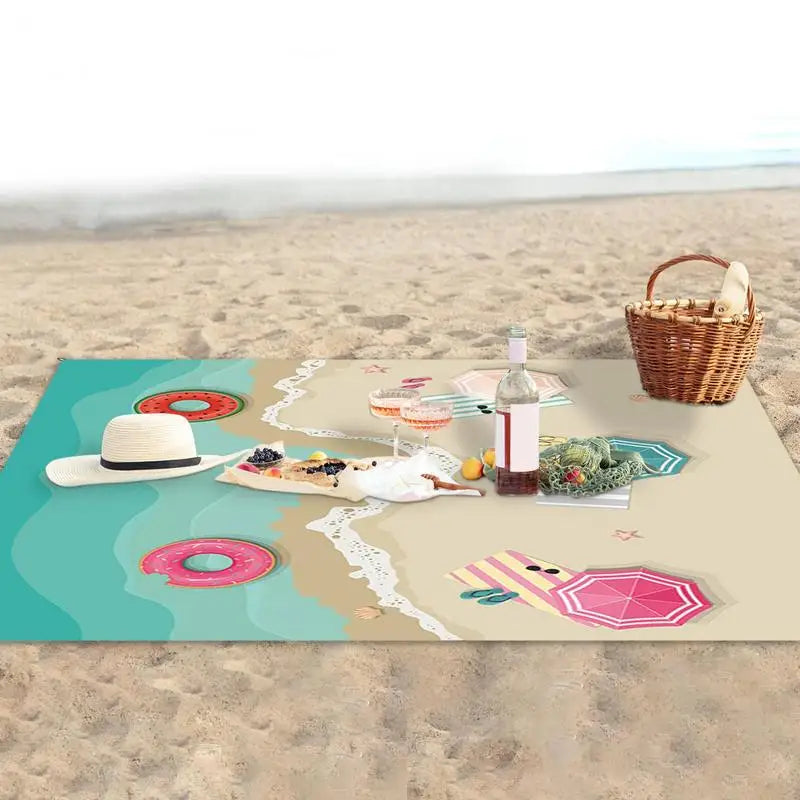 Vodootporna prostirka za plažu izuzetno veliki vanjski kampiranje pokrivač savijanje pijeska besplatni džepni madrac prijenosni lagani prostirka za piknik