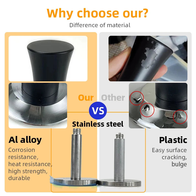 Coffee Tamper Constant Pressure 51MM 53MM 58MM Calibrated 30Lbs For Delonghi Breville Espresso Accessories Barista Corner Tools