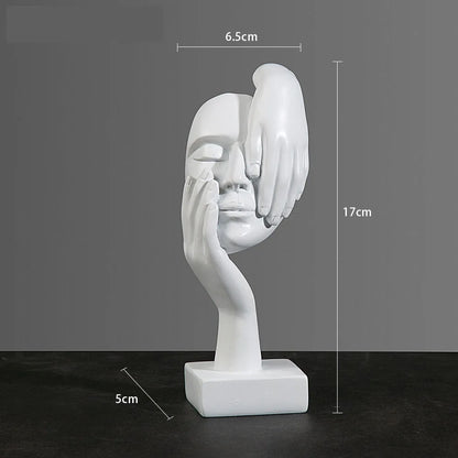 Resin Abstract Mask Statues European Miniature Figurines for Interior Home Office Study Desktop Figure Ornament Decor Gift