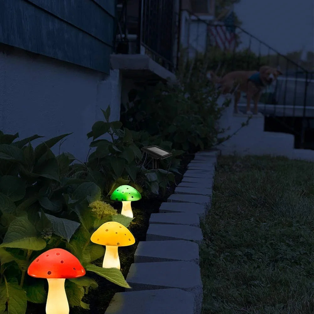 Ciupercă solară Light Garden Decor în aer liber 8 Moduri impermeabile lampă de ciuperci Calea peisajului curte de Paște Halloween Xmas Lumina soarelui