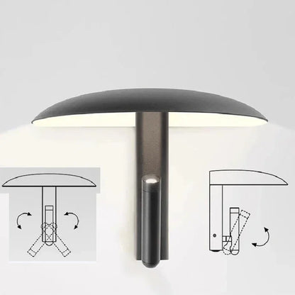 Spanish Designer Dining Room Aisle Corridor Minimalist Creative Mushroom Umbrella Shaped LED Rotating Wall Lamp Home Decor