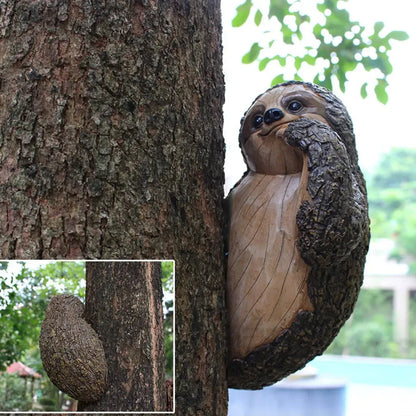 Sloth kip Viseće stablo lice kreativno vanjsko uređenje dvorišta dvorišta za ukrašavanje smola kipa zanatski vrtni ukras za životinje
