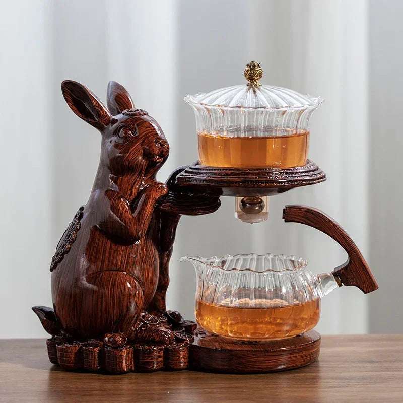Heat-resistant Glass Teapot Holder Base Tea infusers Tea Ware Automatic Tea Set  Making  Kungfu Teapot