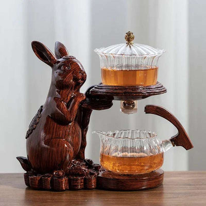 Heat-resistant Glass Teapot Holder Base Tea infusers Tea Ware Automatic Tea Set  Making  Kungfu Teapot