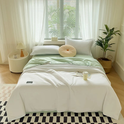 Yanyangtian Solid Color Spring Summer Quilt Teppe Bed Cover Tosidig vattert dyne 150 200 ENKEL STED KING Dronning