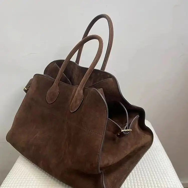 Bolsa de diseño Bolsa de cuero genuino Bolso de hombro de gran capacidad Mujeres