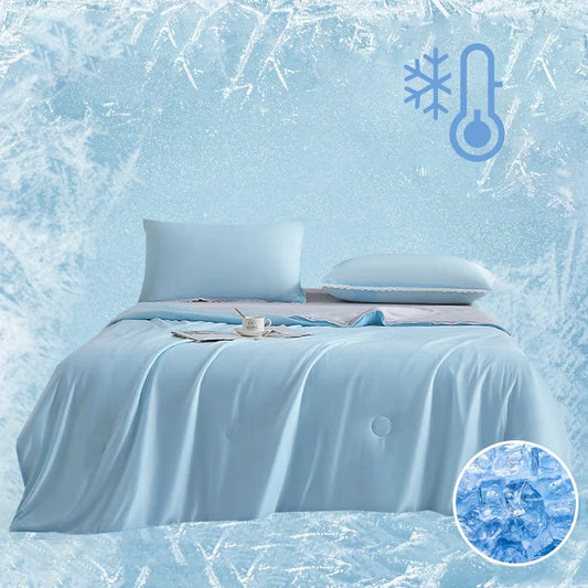 Hochwertige Kühldecke glatte Klimaanlagen Bettdecke Leichte Sommer -Quilt mit doppelter Seite und Kühlstoff