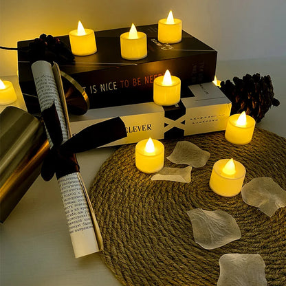 12/24/48pcs Flameless LED Candles Lichter Batterieantriebs -Teelicht Romantische Teer für Geburtstagsfeier Hochzeit Dekorationen