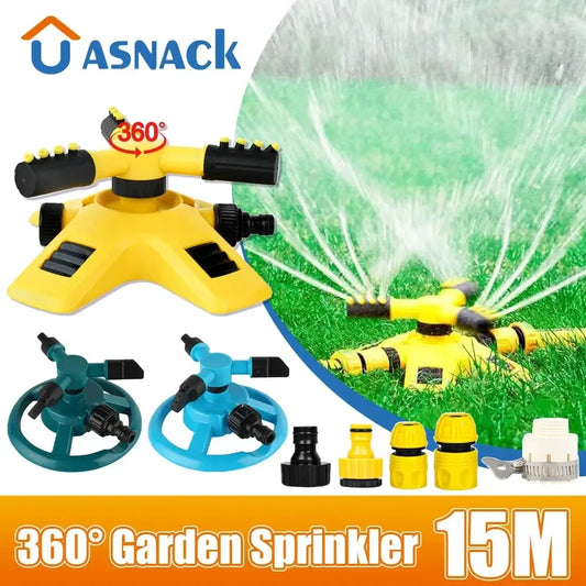 360 Degree Automatic Rotating Garden Lawn Sprinkler Yard Garden Large Area Coverage Water Sprinkler Irrigation Water Sprayer